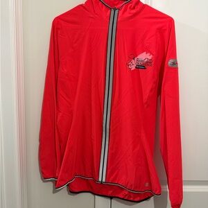 RunDisney 2016 Champion Red Performance Zip Jacket with Reflective Trim